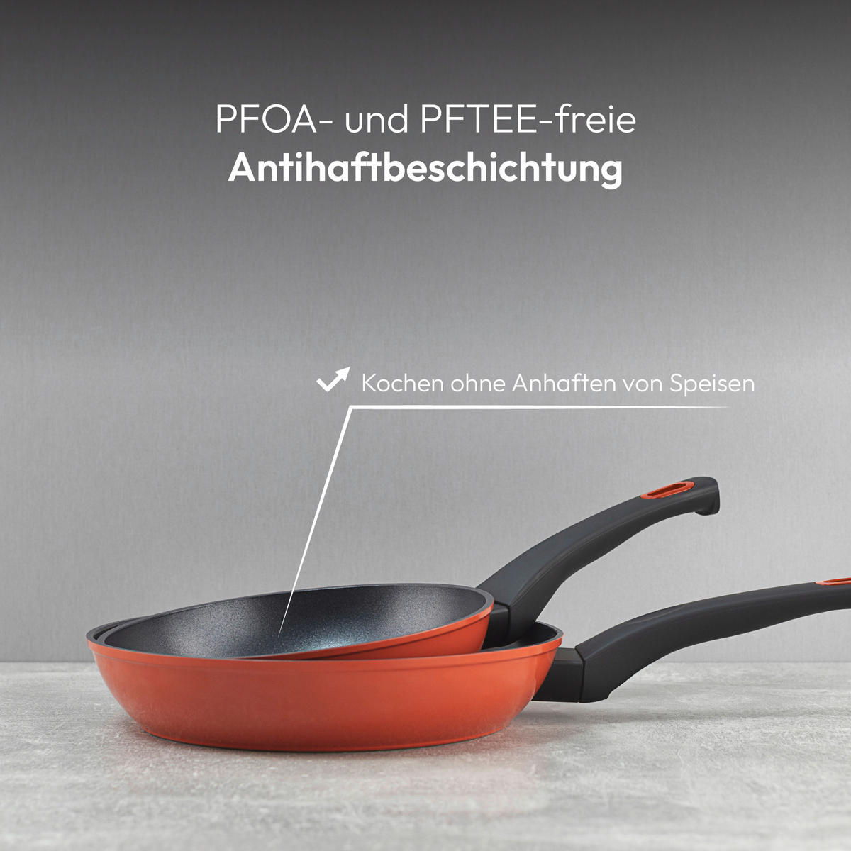 BERGNER Pfannenset CLASSIQUE rot Stahl CLASSIQUE - rot - BERGNER
