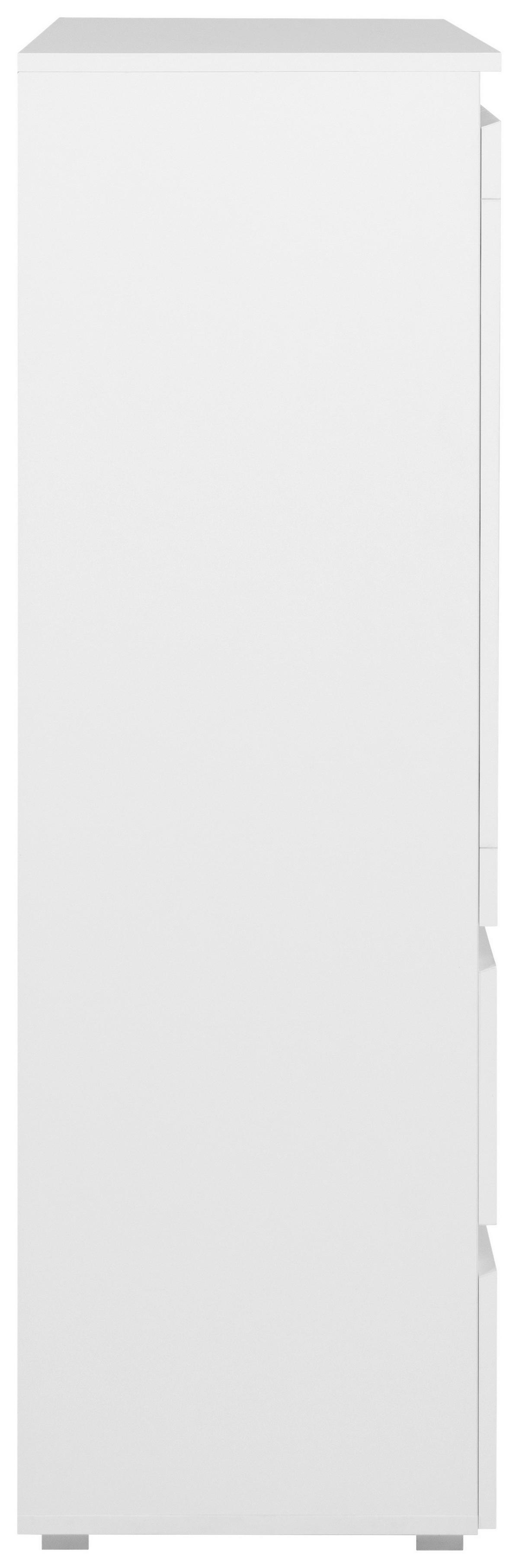 Highboard Capetown weiß weiß glänzend B/H/T: ca. 116x126x40 cm Capetown - weiß (116,00/126,00/40,00cm)