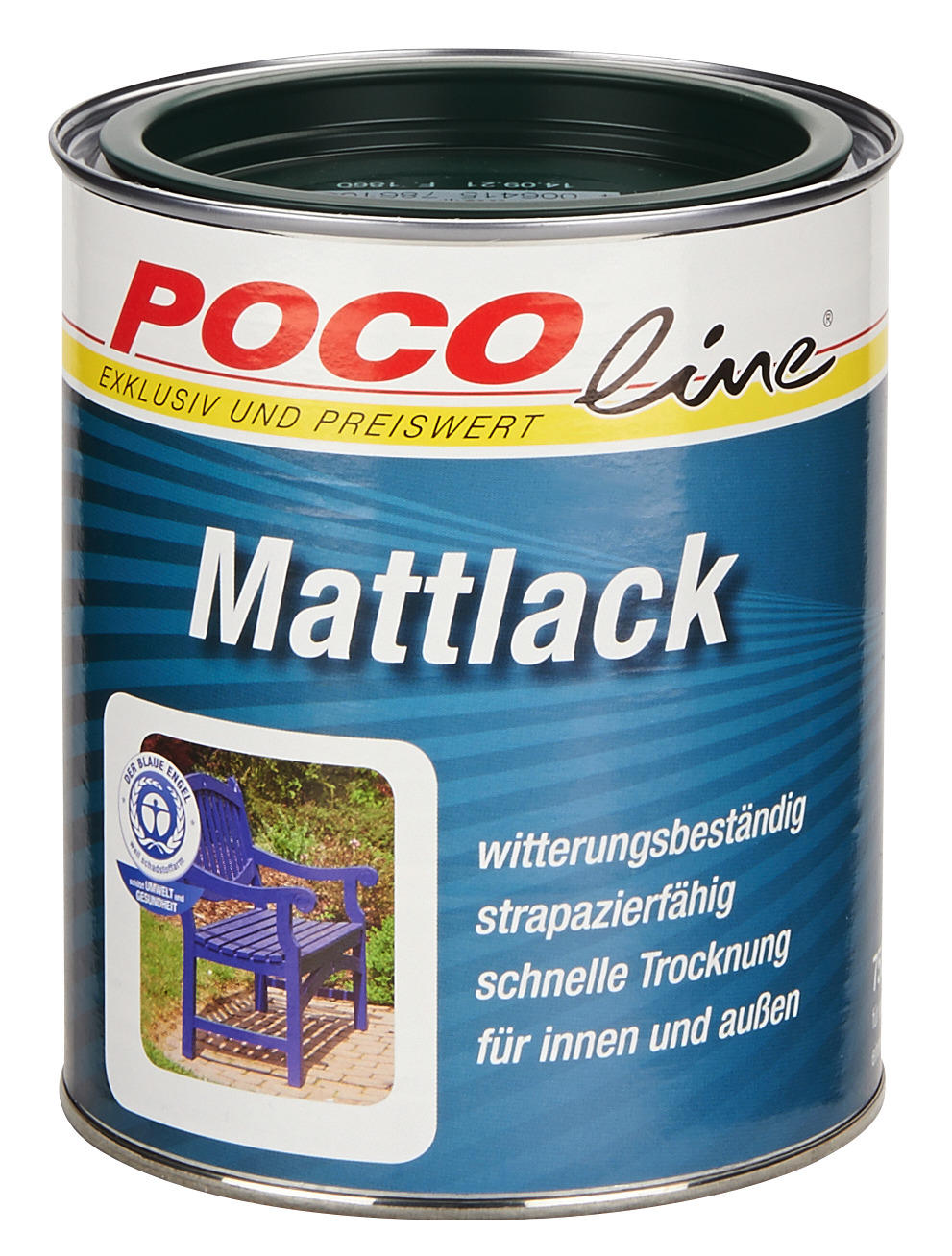 POCOline Acyl Buntlack moosgrün matt ca. 0,75 l Mattlack_Acryl_2in1 750ml - moosgrün (750ml)