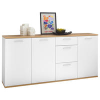 Sideboard BC 1035 weiß Eiche Artisan Nachbildung B/H/T: ca. 180x86x38 cm BC 1035 - Eiche/weiß (180,00/86,00/38,00cm)