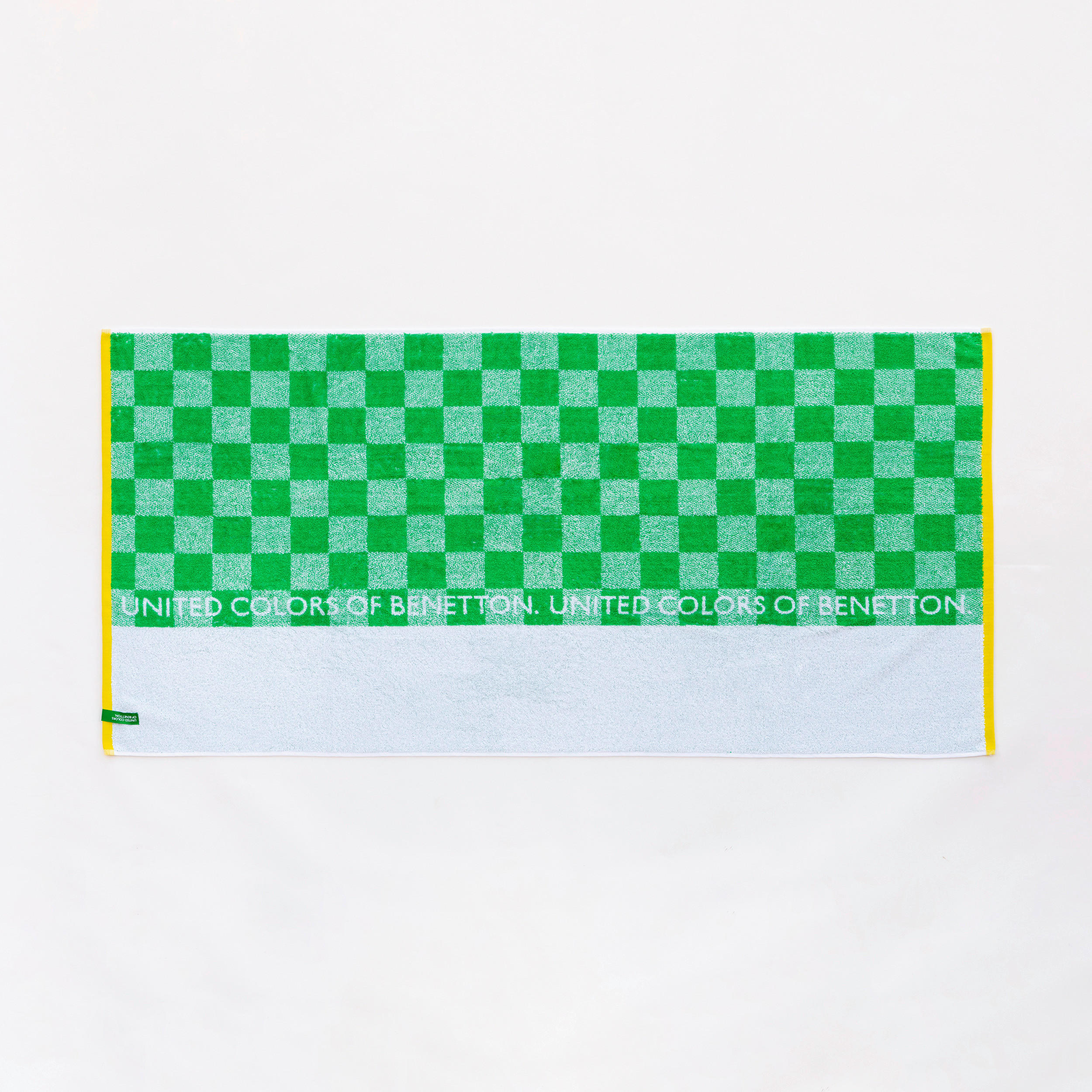 Thumbnail - BENETTON Kinder-Strandtuch grün Baumwolle B/L: ca. 140x70 cm