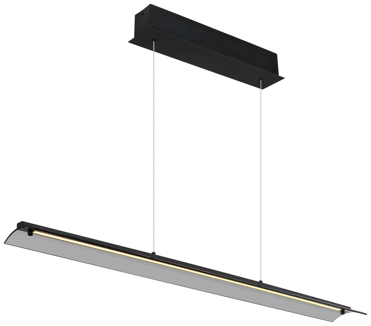 GLOBO LED-Pendelleuchte schwarz Rauch Glas Metall B/H/T: ca. 12x150x100 cm MURIELLA - schwarz/Rauch (12,00/150,00/100,00cm) - GLOBO