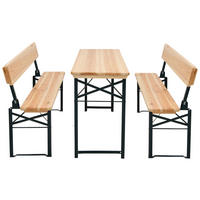 POCOline Gartensitzgruppe natur Holz Bierzeltgarnitur_3tlg. - natur - POCOline