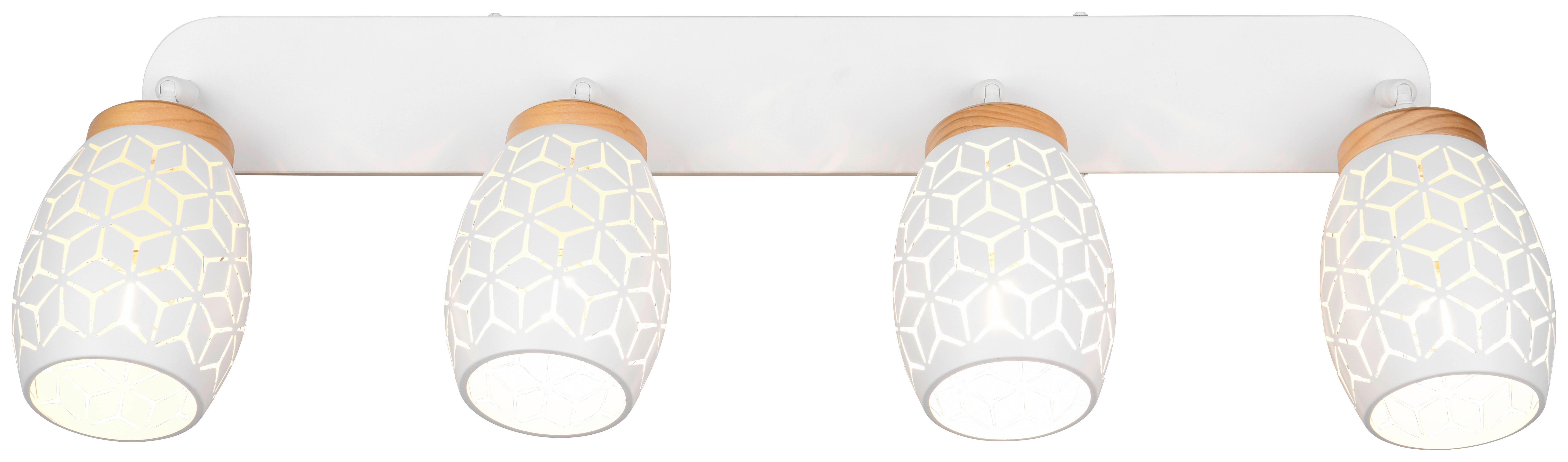 Reality Leuchten Spots weiß Metall B/H/L: ca. 74x27x12 cm E14 4 Brennstellen Spot_Bidar 4 - weiß (12,00/74,00/27,00cm) - Reality Leuchten