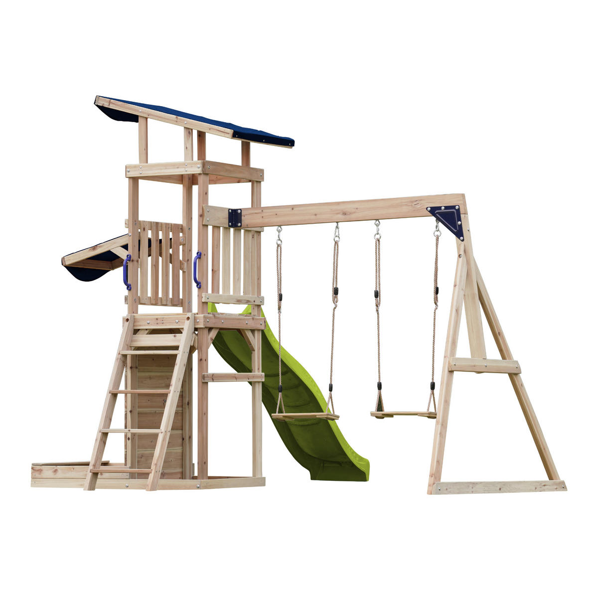AXI Spielturm Malik braun B/H/L: ca. 345x270x336 cm Malik - braun/grün (336,00/345,00/270,00cm) - AXI