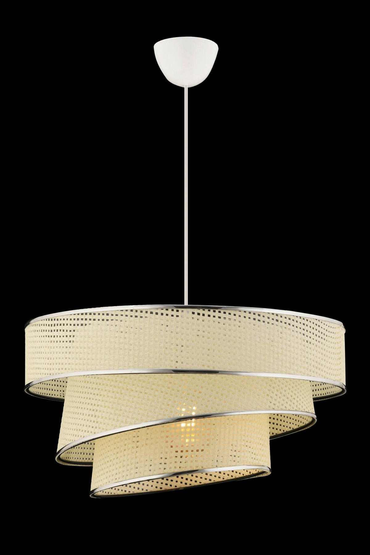 Opviq Pendelleuchte weiß silber Baumwolle Metall B/H/L: ca. 40x72x40 cm E27 1 Brennstellen Couper Hazeran - weiß/silber (40,00/40,00/72,00cm) - Opviq