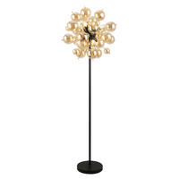 GLOBO Stehleuchte mattschwarz Glas Metall H/D: ca. 155x55 cm 6 Brennstellen 15633SA - mattschwarz (55,00/155,00cm) - GLOBO