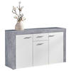 Kommode Focus Beton Optik weiß B/H/T: ca. 134x79x39 cm Focus - weiß (134,00/79,00/39,00cm)