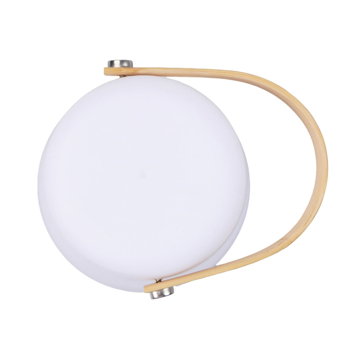 POCOline LED-Tischleuchte Isla weiß Kunststoff Bambus H/D: ca. 13,5x12 cm LED-Laterne_Isla - weiß (12,00/13,50cm) - POCOline