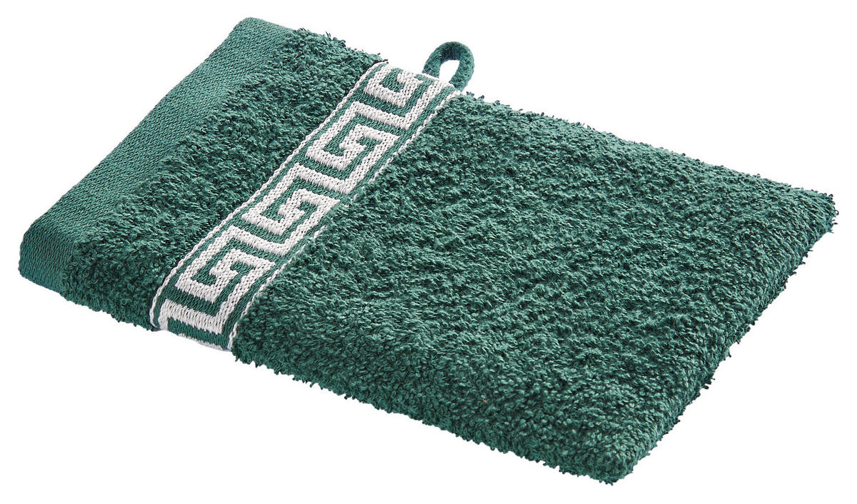 Waschhandschuh Mäander Mäander - grün (15,00/21,00cm) - POCOline