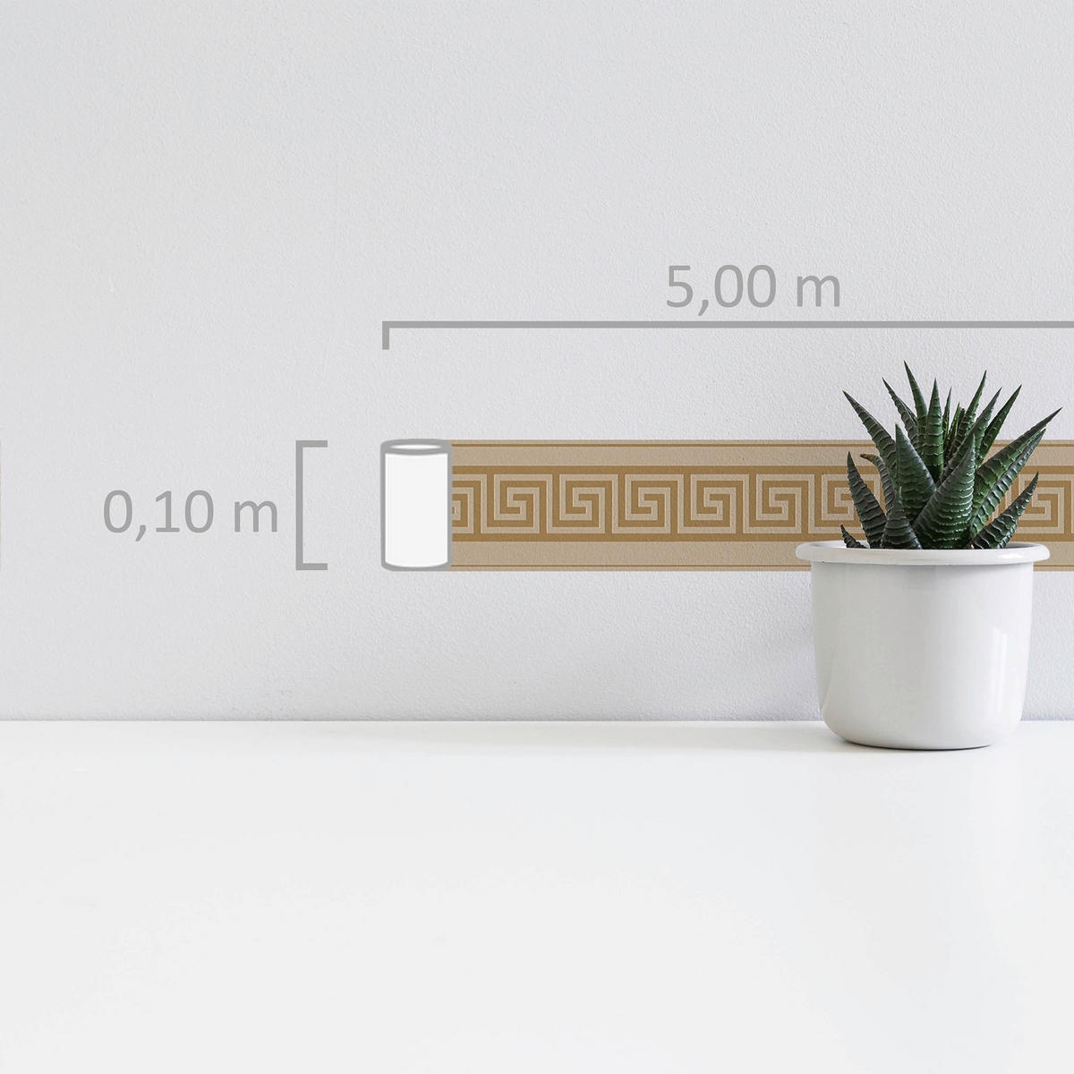 A.S.Creation Bordüre braun B/H/D: ca. 10x500x9,5 cm Bordüre_selbstklebend - braun (9,50/500,00cm) - A.S.Creation