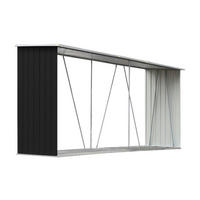 VidaXL Brennholzlager anthrazit B/H: ca. 330x152 cm Brennholzlager - anthrazit (330,00/152,00cm) - VidaXL