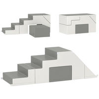 HOMCOM Kinder-Softplay-Set B/H/L: ca. 49x47x147 cm Kinder-Softplay-Set - grau (147,00/49,00/47,00cm) - HOMCOM