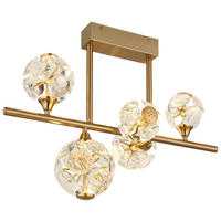 GLOBO Deckenleuchte klar gold Metall B/H/T/L: ca. 31x45x61x61 cm 1 Brennstellen VIRINA - klar/gold (61,00/31,00/45,00cm) - GLOBO