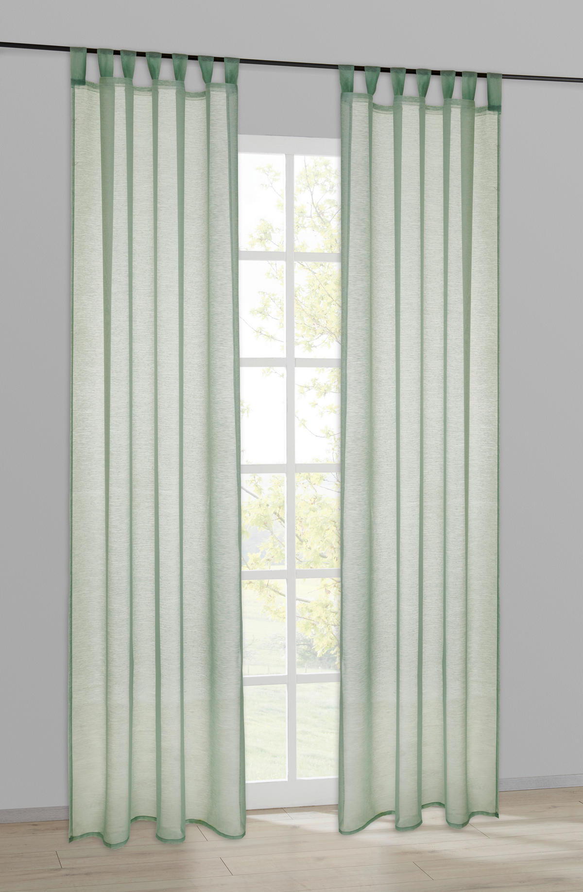 Kombivorhang Julia salbei B/L: ca. 135x235 cm Julia - salbei (135,00/235,00cm) - POCOline