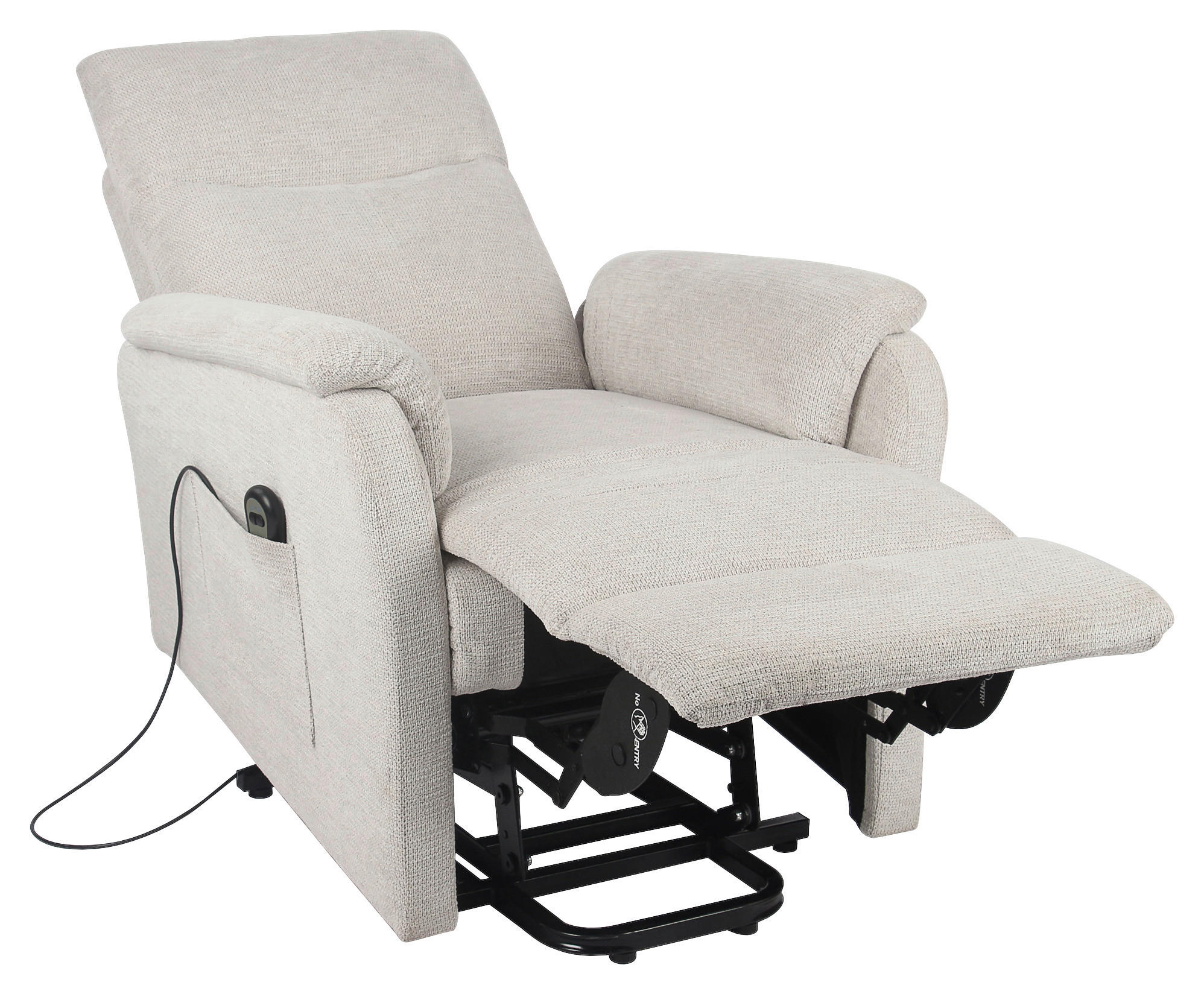 TV-Sessel Rubi beige Webstoff B/H/T: ca. 75x136x87 cm Rubi - beige/schwarz (75,00/136,00/87,00cm)