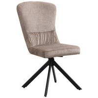 Drehstuhl Kate Cappuccino Samt B/H/T: ca. 51x97x67 cm Kate - schwarz/Cappuccino (51,00/97,00/67,00cm)