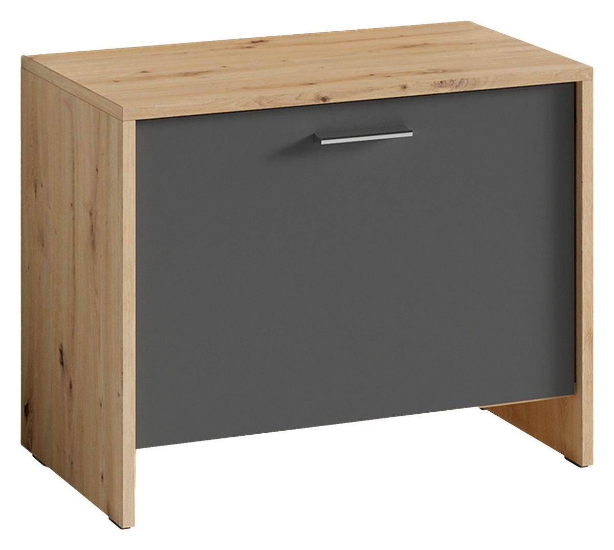 Sitzbank BEN Eiche Nachbildung anthrazit B/H/T: ca. 60x48x35 cm BEN - Eiche/anthrazit (60,00/48,00/35,00cm) - byLIVING