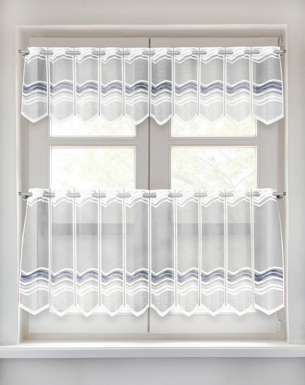 Scheibengardine Juist grau B/L: ca. 140x45 cm Juist - grau (140,00/45,00cm) - POCOline
