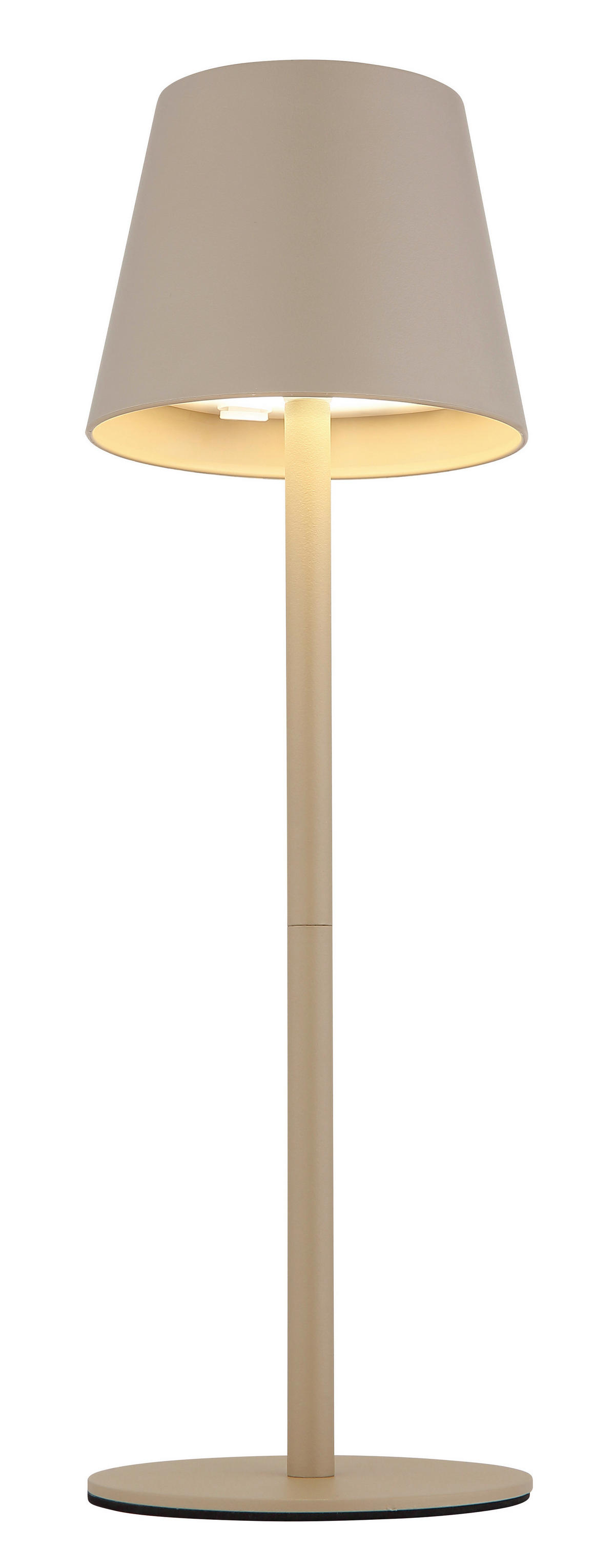 GLOBO LED-Tischleuchte sand Opal schwarz Kunststoff Metall H/D: ca. 36x11,5 cm 1 Brennstellen VANNIE I - sand/schwarz (11,50/36,00cm) - GLOBO