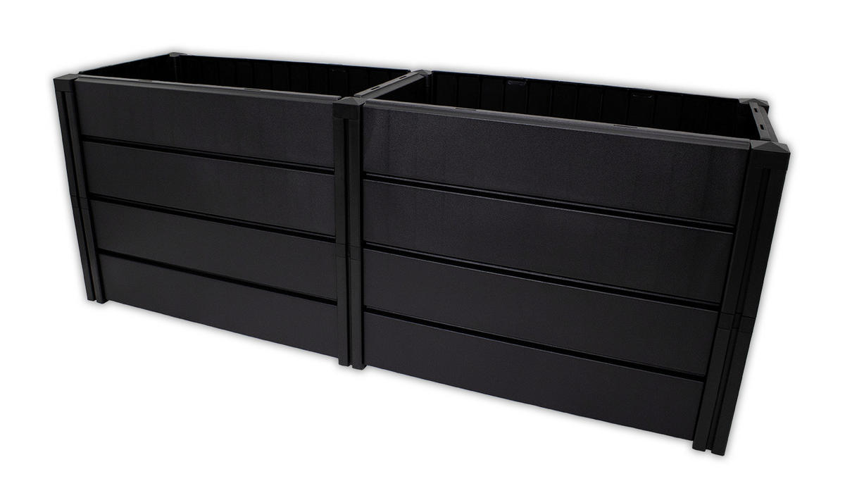 KHW Hochbeet Demeter XL anthrazit Kunststoff B/H/T: ca. 158x61x44 cm Demeter XL - anthrazit (158,00/61,00/44,00cm) - KHW