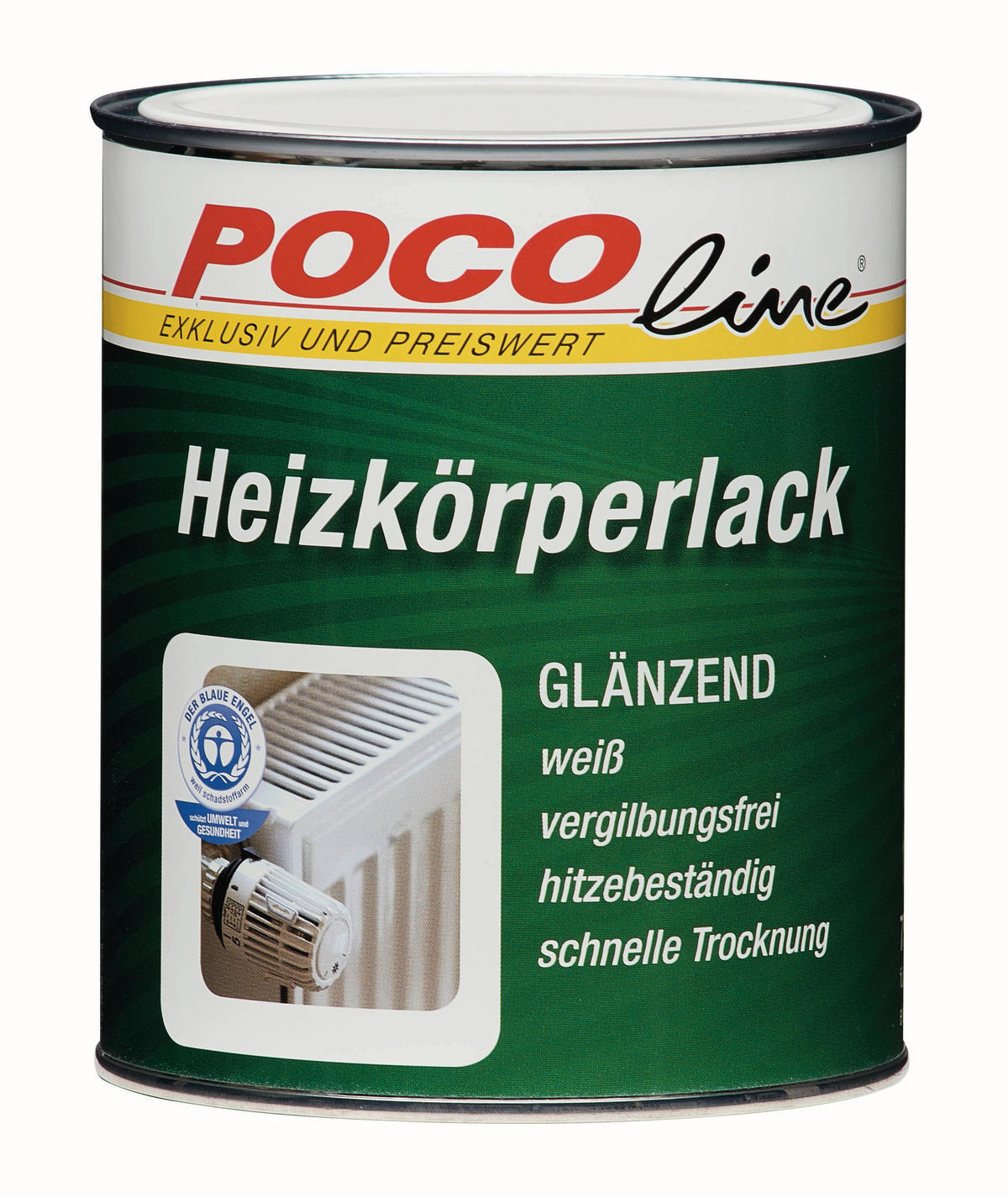 POCOline Acryl Heizkörperlack weiß glänzend ca. 0,75 l Heizkörperlack_Acryl_2in1 750ml - weiß (750ml) - POCOline