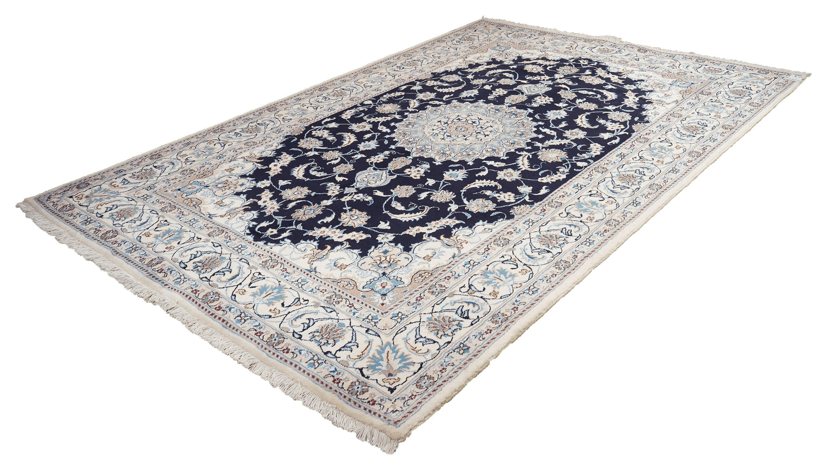 PersaTepp Teppich Nain 12La beige B/H/L: ca. 196x1x298 cm Nain 12La - blau/beige (298,00/196,00/1,00cm) - PersaTepp