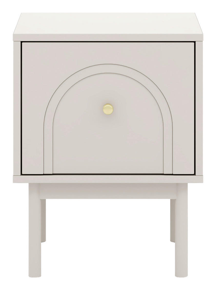 Nachtkonsole MAZOMA Eiche Kaschmirgrau Nachbildung gold Optik B/H/T: ca. 41,5x53,5x39 cm MAZOMA - gold/Eiche (41,50/53,50/39,00cm) - WIPMEB