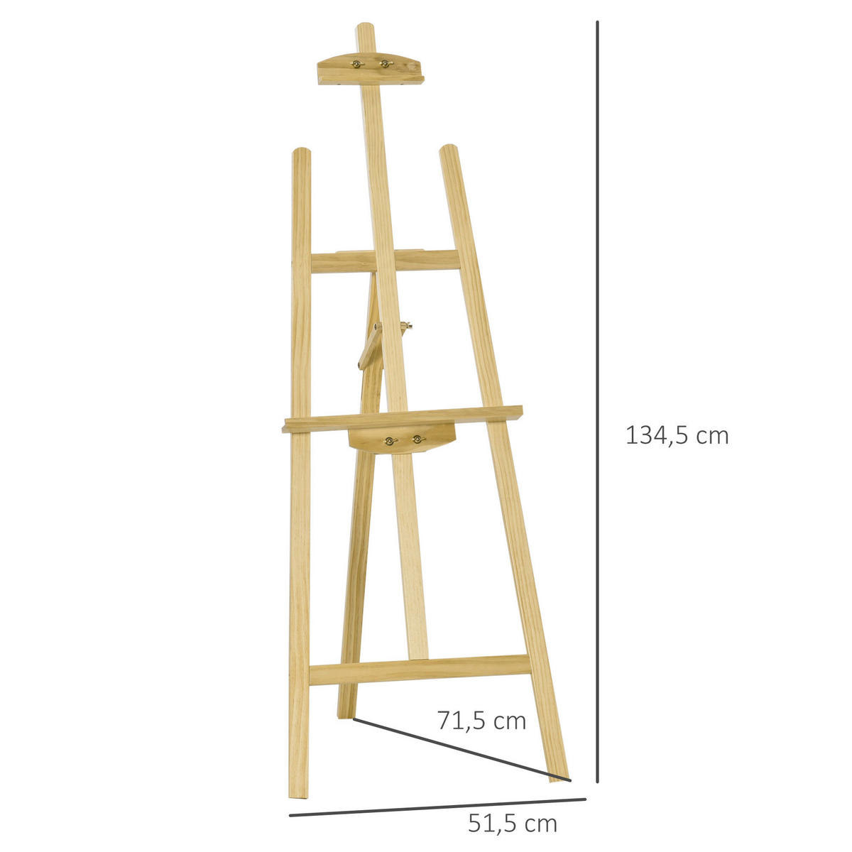 HOMCOM Staffelei natur Polypropylen B/H/L: ca. 5x51x71 cm Staffelei - natur (71,00/5,00/51,00cm) - HOMCOM