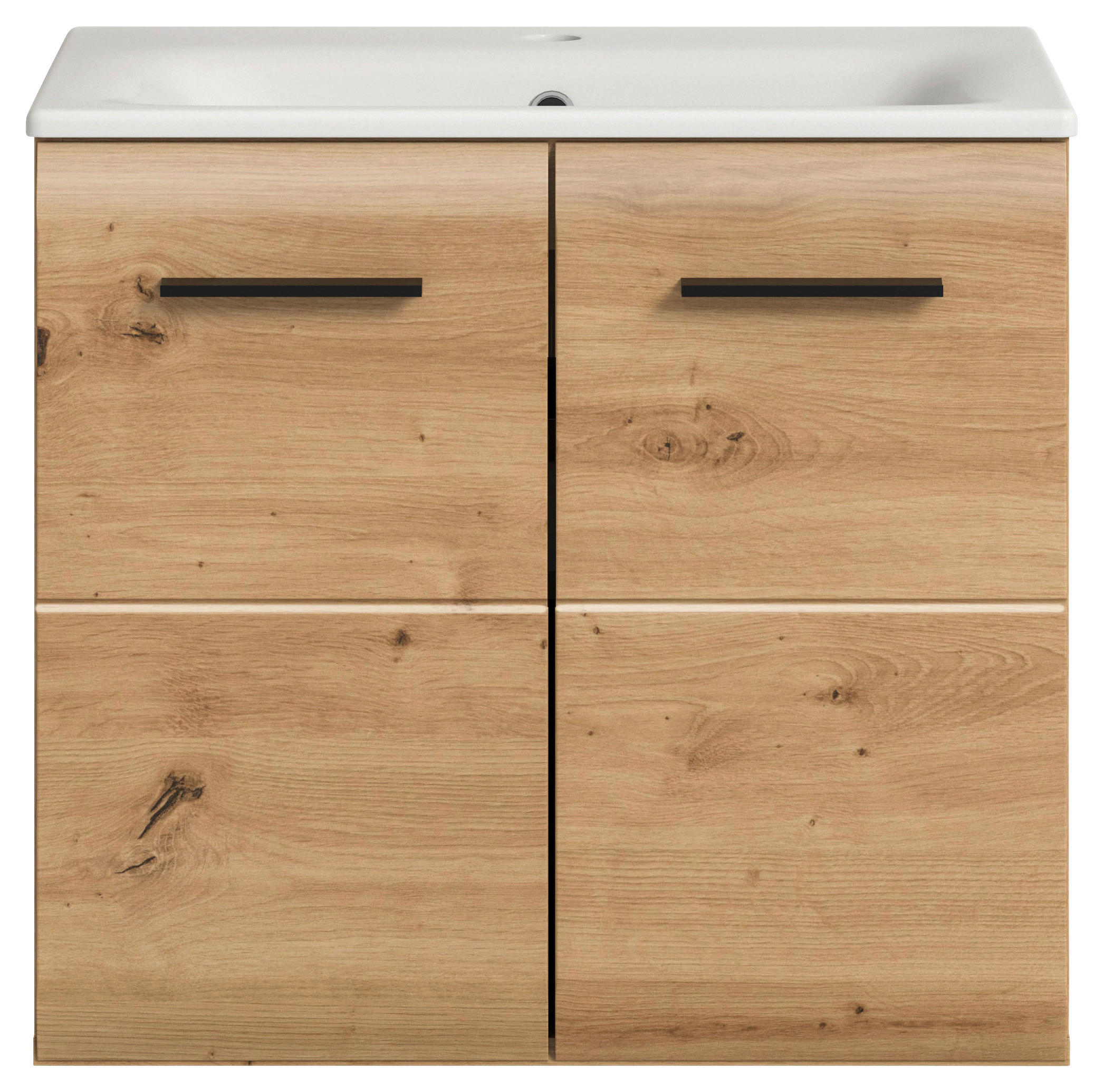 Waschplatz Ice Artisan Oak Nachbildung B/H/T: ca. 60x55x46 cm Ice - (60,00/55,00/46,00cm) - xonox.home