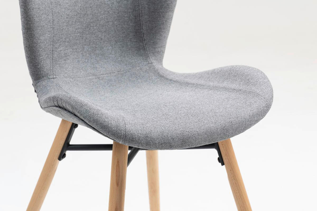 Thumbnail - Stuhl Florenz hellgrau Microfaser B/H/T: ca. 47x80x52 cm