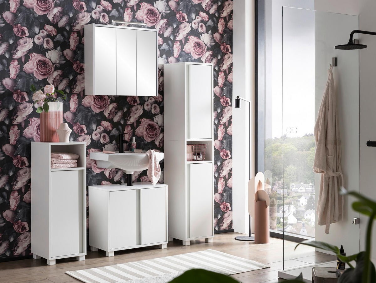 Spiegelschrank Flag weiß matt B/H/T: ca. 65x64x16 cm Flag - weiß (65,00/64,00/16,00cm) - Möbelpartner