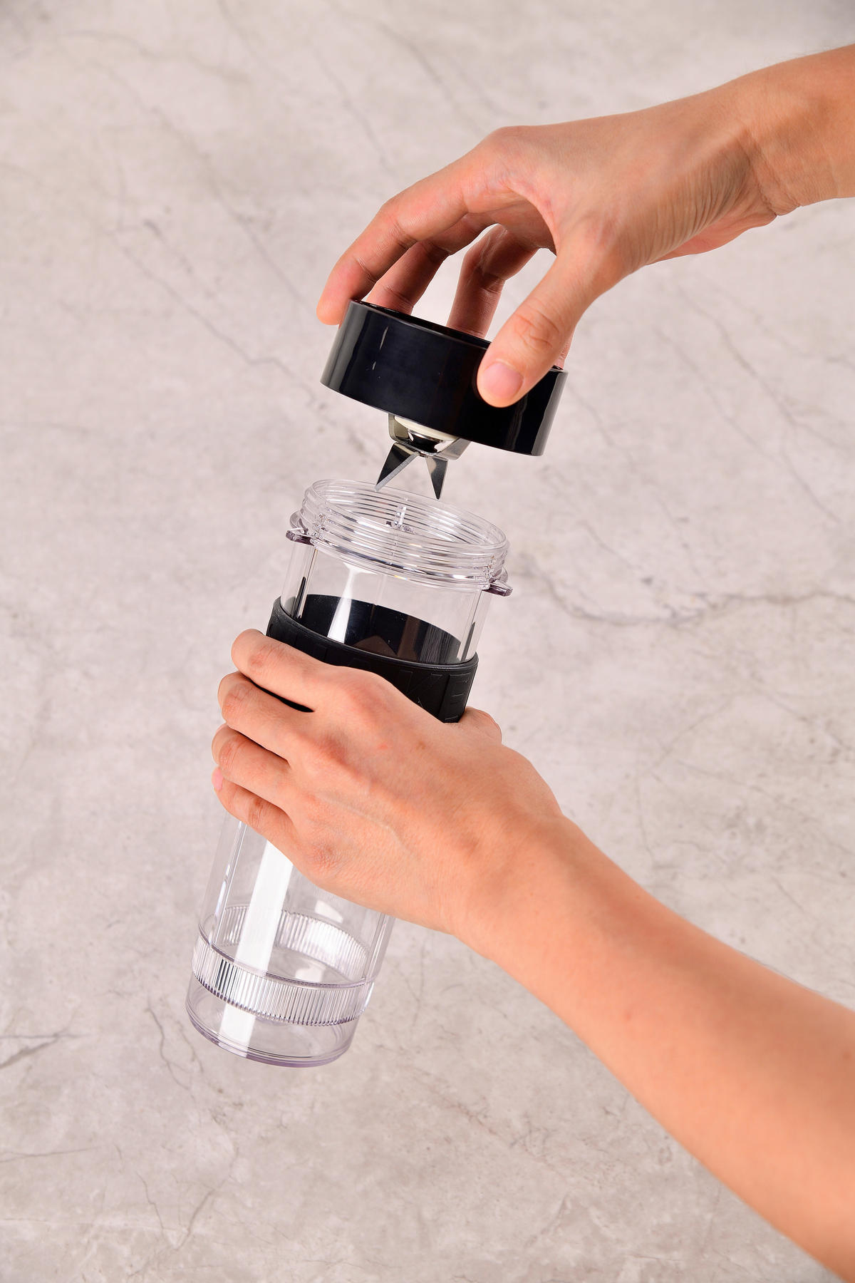 BERGNER Standmixer BG-51027-BK silber Kunststoff Silikon B/H/L: ca. 12x35x14 cm XTRA - silber (14,00/12,00/35,00cm) - BERGNER