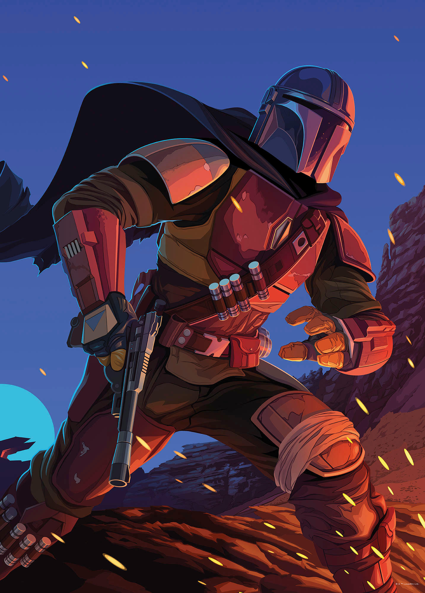 Komar Poster Mandalorian Ambush Disney B/L: ca. 50x70 cm günstig online kaufen