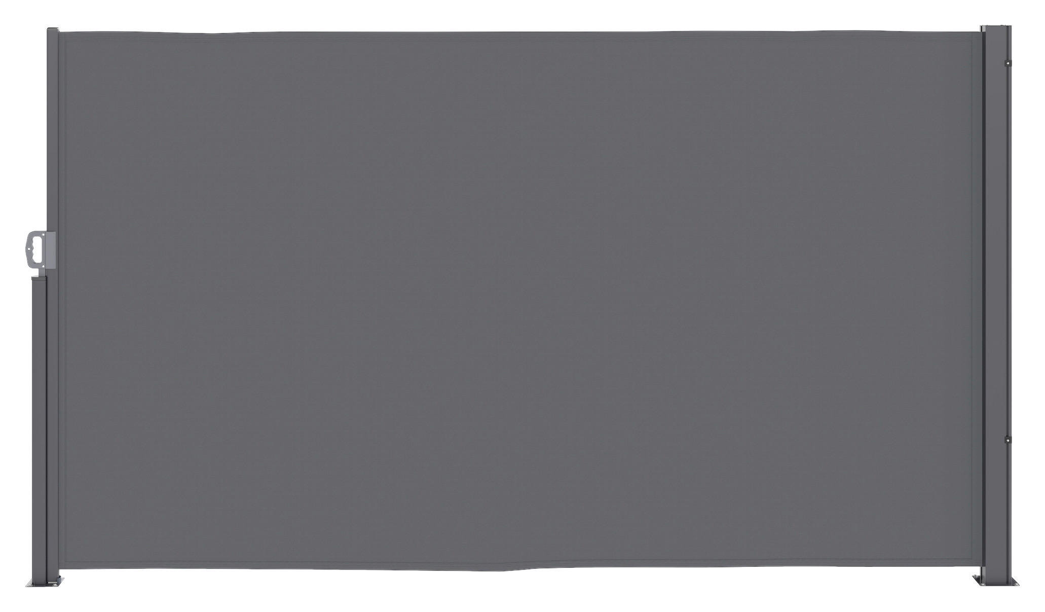 Outsunny Seitenmarkise dunkelgrau Aluminium B/H/L: ca. 1x180x300 cm Seitenmarkise - dunkelgrau (300,00/1,00/180,00cm) - Outsunny
