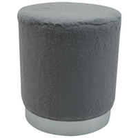 Sitzhocker grau Sitzhocker_Plüsch - silber/grau