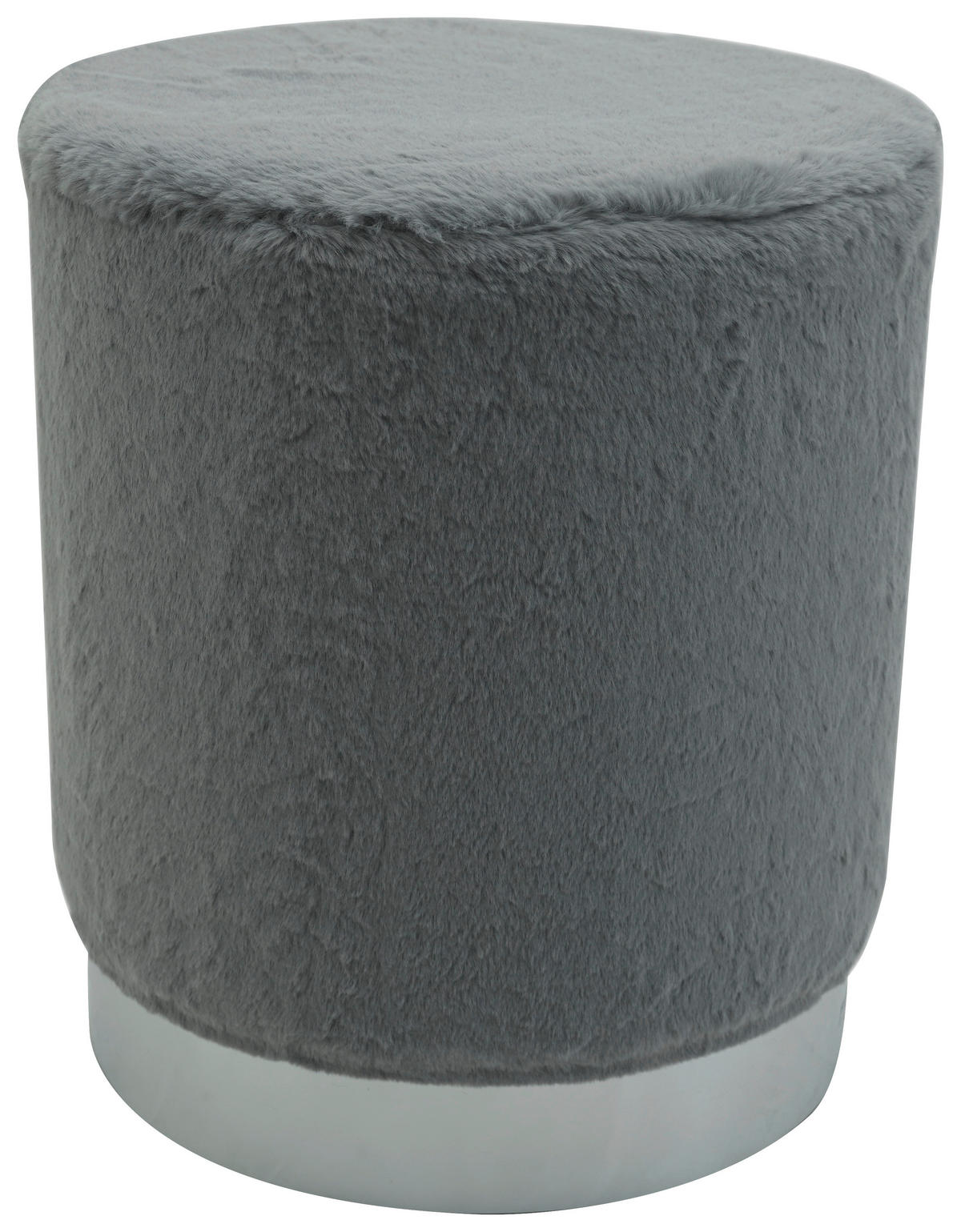 Sitzhocker grau Sitzhocker_Plüsch - silber/grau