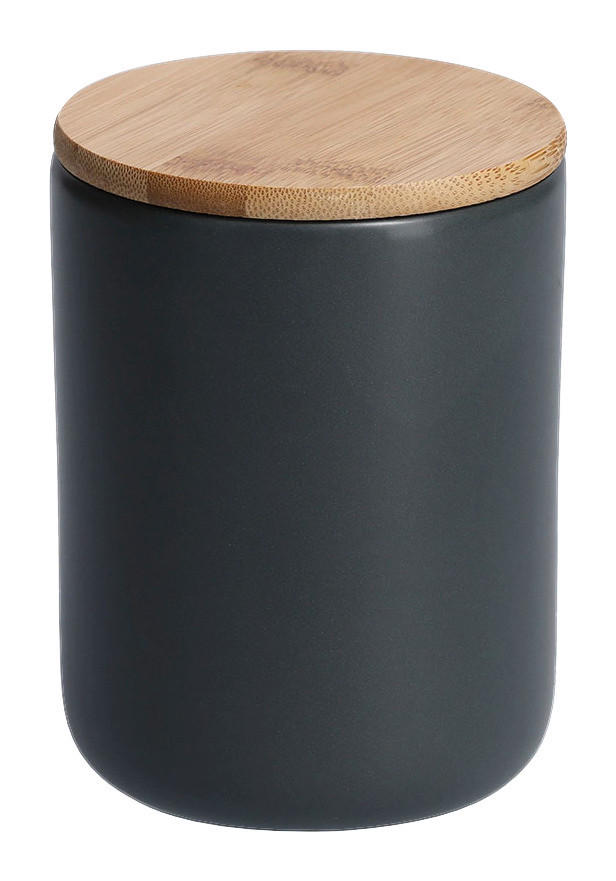 Zeller Vorratsdose schwarz Bambus B/H/L: ca. 10x13,5x10 cm Vorratsdose - natur/schwarz (10,00/10,00/13,50cm) - Zeller