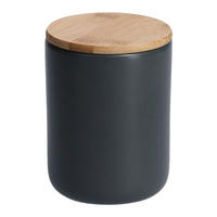 Zeller Vorratsdose schwarz Bambus B/H/L: ca. 10x13,5x10 cm Vorratsdose - natur/schwarz (10,00/10,00/13,50cm) - Zeller