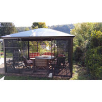 Sojag Pavillon Castel bronze Aluminium B/H/L: ca. 362x296x427 cm Castel - bronze (427,00/362,00/296,00cm) - Sojag