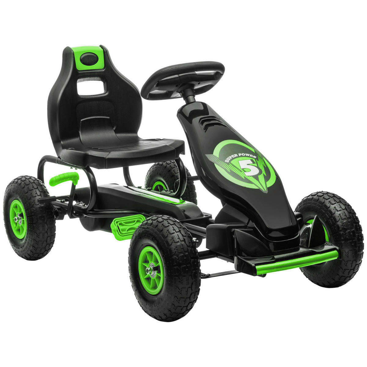AIYAPLAY Go Kart grün B/H/L: ca. 58x61x121 cm Go Kart - schwarz/grün (121,00/58,00/61,00cm) - AIYAPLAY