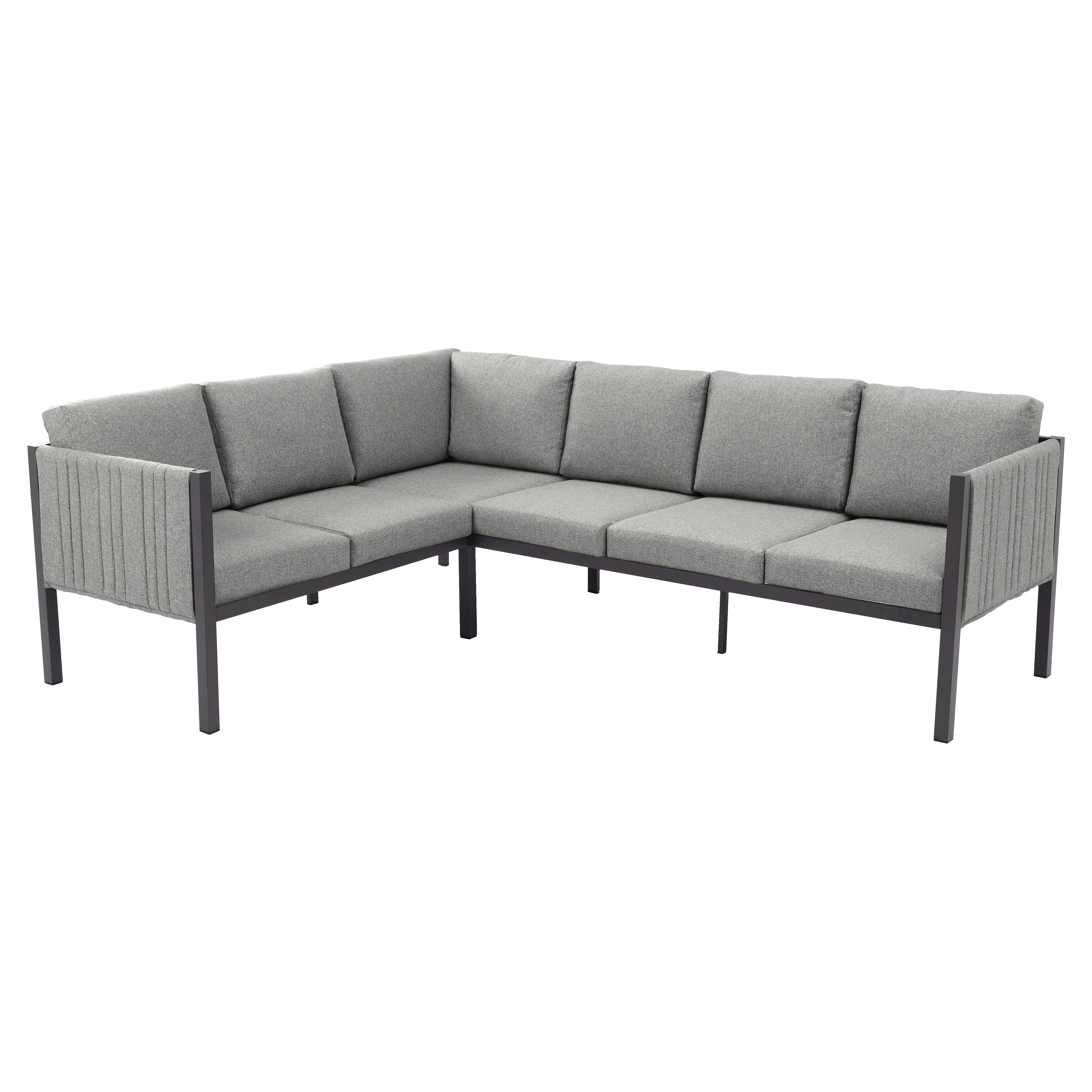 POCOline Gartensitzgruppe Alicante grau Alu Alicante - dunkelgrau/grau - POCOline