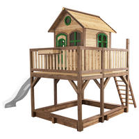 AXI Spielhaus Liam braun B/H/L: ca. 377x291x255 cm Liam - braun/weiß (255,00/377,00/291,00cm) - AXI