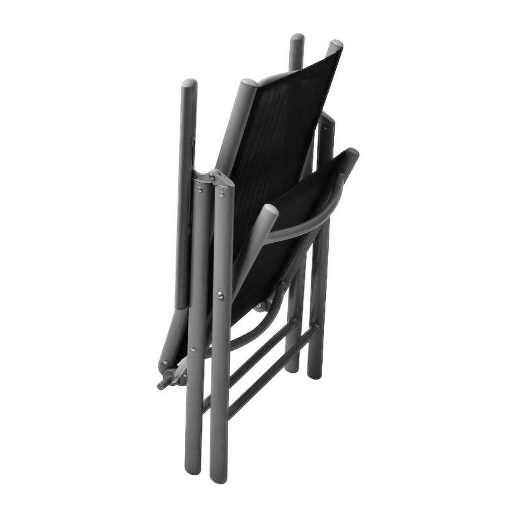 Thumbnail - VCM Gartensitzgruppe schwarz Stahl B/H/T: ca. 56x105x65 cm