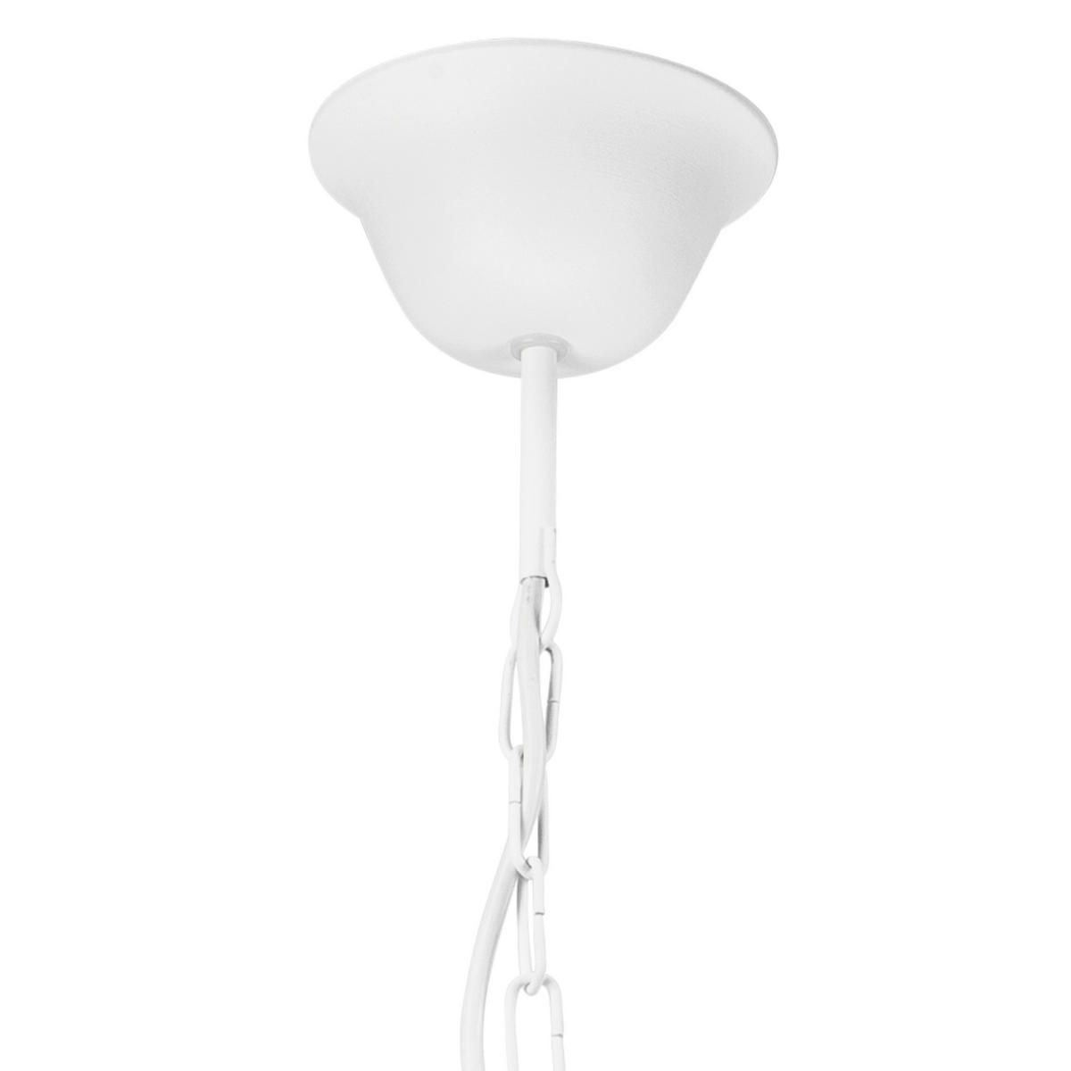 Lamkur Pendelleuchte LUCY 44163 weiß Stahl H/L: ca. 100x58 cm E14 5 Brennstellen Lucy - weiß (58,00cm) - Lamkur