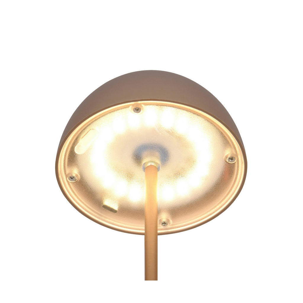 Thumbnail - Reality LED Tischleuchte ORTIZ kaffee Kunststoff H: ca. 2 cm 1 Brennstellen