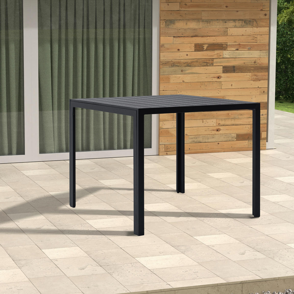 POCOline Gartentisch Mila schwarz Alu B/H/L: ca. 90x74x90 cm Mila - schwarz (90,00/90,00/74,00cm) - POCOline