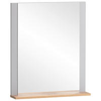 Wandspiegel Jelda platin grau Eiche Landhaus Nachbildung B/H/T: ca. 59,6x71,1x12,3 cm Jelda - Eiche/platin (59,60/71,10/12,30cm) - Möbelpartner