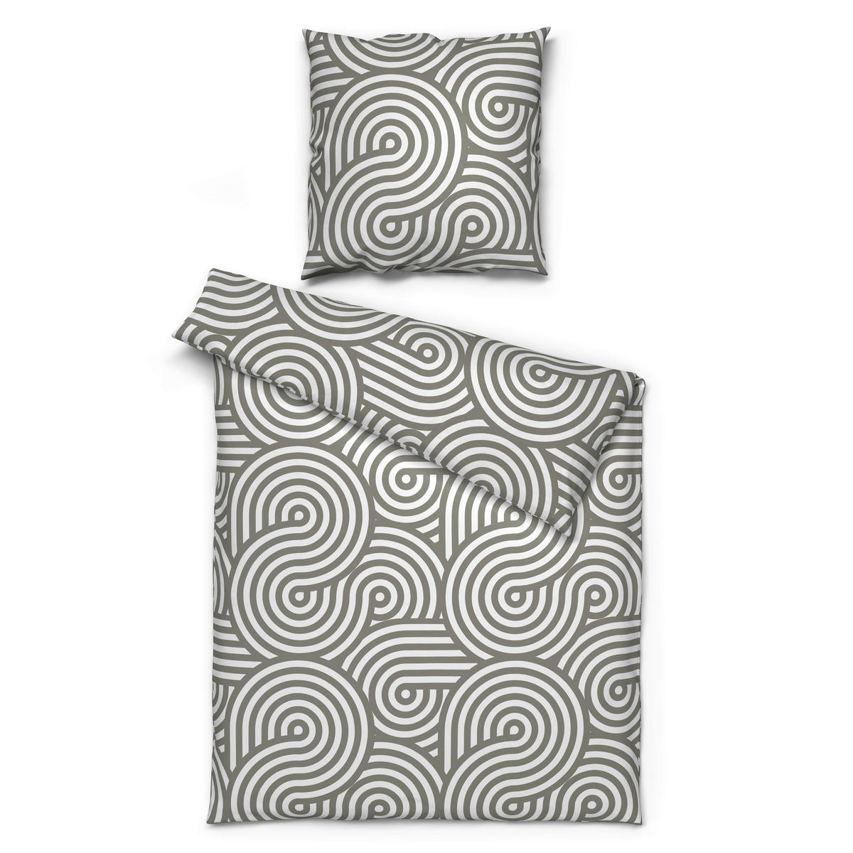 Microfaser Bettwäsche Fleece Bettwäsche-Fleece Streifen 135x200 - grau (135,00/200,00cm)