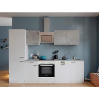 Respekta Küchenblock KB280WWBSCGK178G weiß B/H/T: ca. 280x200x60 cm KB280WWBSCGK178G - Beton/weiß (280,00/200,00/60,00cm) - Respekta